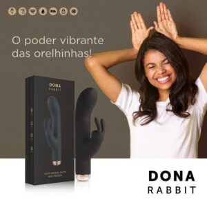 Vibrador e Estimulador Multivelocidade Recarregável Dona Rabbit