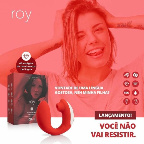 Vibrador e Estimulador de Clitóris Recarregável Go Vibe Roy